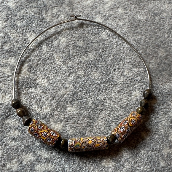 venetian millefiori Jewelry - VENETIAN MILLEFIORI GLASS TRADE BEADS Necklace. VINTAGE